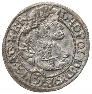 Schlesien under Habsbourg, Leopold I, 3 kreuzer 1669, Breslau
