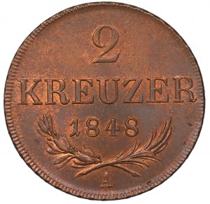 Austria, 2 kreuzer 1848