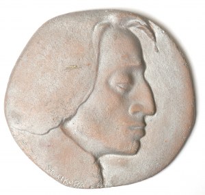 Sikora St., Medal design with profile of Chopin