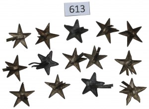 PSZnZ, Set of officers' stars (14 copies) - mustache mounting