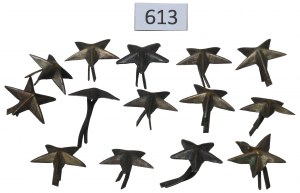 PSZnZ, Set of officers' stars (14 copies) - mustache mounting