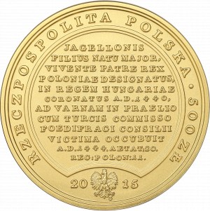 III RP, 500 zloty 2015, Treasures of Stanislaw August - Wladyslaw Varnañczyk