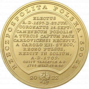 III RP, 500 złotych 2022, Skarby Stanisława Augusta - August II Mocny