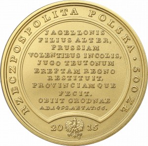 III RP, 500 zloty 2015, Treasures of Stanislaw August - Casimir Jagiellonian