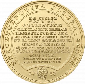 III RP, 500 złotych 2014, Skarby Stanisława Augusta - Ludwik Węgierski