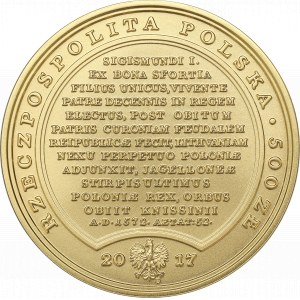 III RP, 500 złotych 2017, Skarby Stanisława Augusta - Zygmunt II August