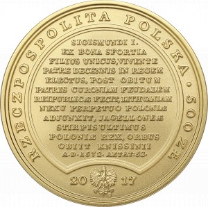 III RP, 500 zloty 2017, Treasures of Stanislaw August - Sigismund II Augustus