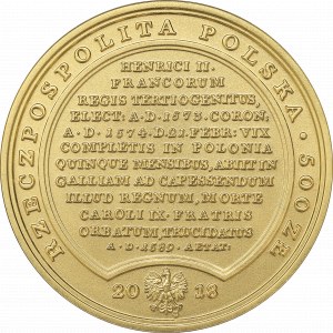 III RP, 500 złotych 2018, Skarby Stanisława Augusta - Henryk Walezy