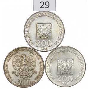 PRL, Zestaw 200 złotych 1974-76