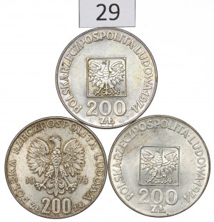 People's Republic of Poland, Set of 200 Gold 1974-76