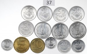 People's Republic of Poland and the Third Republic, Set of 10 pennies-10 zlotys 1980-90