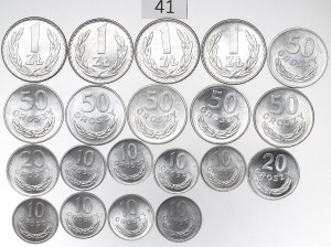 People's Republic of Poland, Set of 10 pennies-1 zloty 1971-79