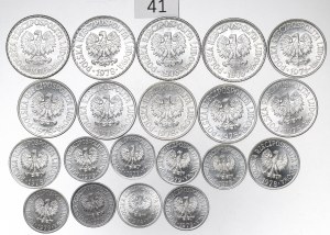 People's Republic of Poland, Set of 10 pennies-1 zloty 1971-79