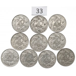 II RP, Zestaw 20 groszy 1923