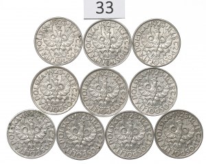 Second Republic, Set of 20 pennies 1923