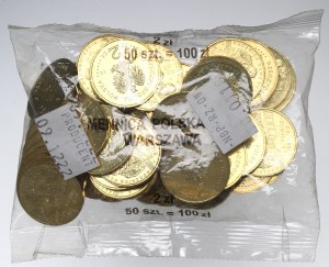 III RP, Mint bag 2 gold 2010 - 65th anniversary of the liberation of Auschwitz-Birkenau Concentration Camp.