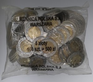 III RP, Mint Bag 5 zloty 2021 - Gate and Crane in Gdansk