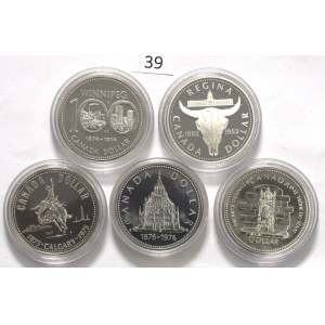 Canada, Lot of 1 dollar 1974-82