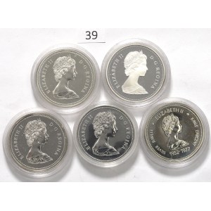 Canada, Lot of 1 dollar 1974-82