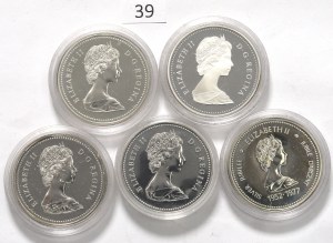 Canada, Lot of 1 dollar 1974-82
