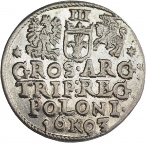 Sigismund III Vasa, Trojak 1603, Kraków - BEAUTIFUL