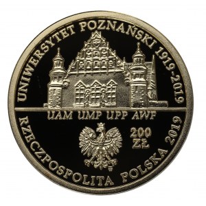 III RP, 200 złotych 2019 - 100. rocznica utworzenia Uniwersytetu Poznańskiego
