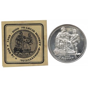 II RP, 5 złotych 1925 Konstytucja - kopia srebro