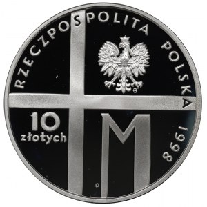 III RP, 10 złotych 1998 20-lecie pontyfikatu Jana Pawła II