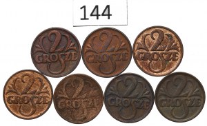 Second Republic, Set of 2 pennies 1928-39