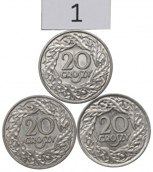 Second Republic, Set of 20 pennies 1923
