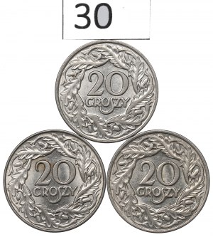 Second Republic, Set of 20 pennies 1923