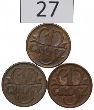 Second Republic, Set of 1 penny 1936-38