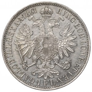 Austria, Franz Joseph I, 1 florin 1861 A