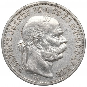 Hungary, 5 korona 1908