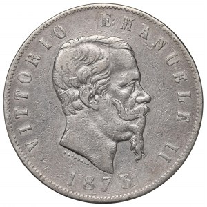 Italy, 5 lira 1873