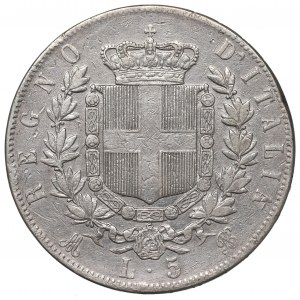 Italy, 5 lira 1873