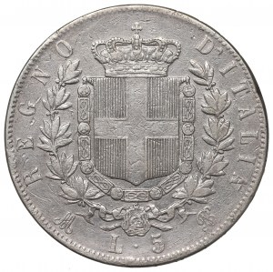 Italy, 5 lira 1873