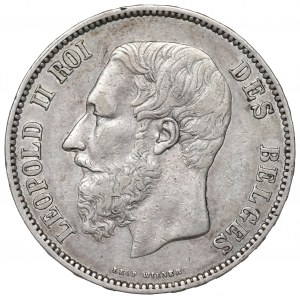 Belgium, 5 francs 1868