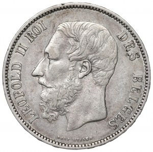Belgium, 5 francs 1868