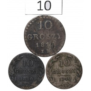 Polska porozbiorowa, Zestaw 10 groszy 1812-40