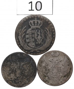 Post-partition Poland, Set of 10 pennies 1812-40