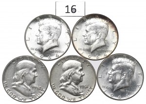 USA, 1/2 Dollar Set 1952-64