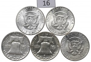 USA, 1/2 Dollar Set 1952-64