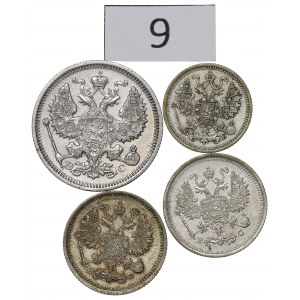 Russia, Nicholas II, Lot 5-20 kopecks 1911-16