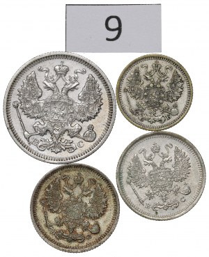 Russia, Nicholas II, Lot 5-20 kopecks 1911-16