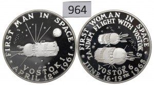 Europe, Spaceflight medals set - silver