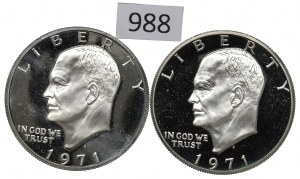 USA, Lot 1 dollar 1971