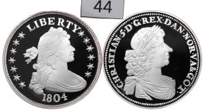 Set of official copies of rare coins