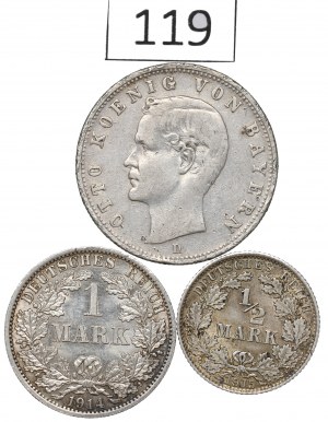 Germany, Set 1/2-2 mark 1905-15