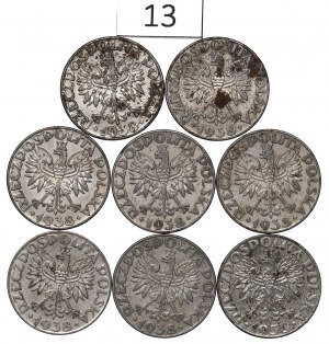 Second Republic, Set of 50 pennies 1938